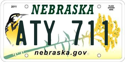 NE license plate ATY711