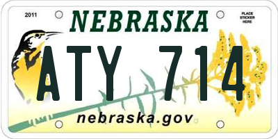 NE license plate ATY714