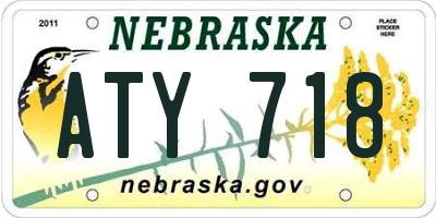 NE license plate ATY718