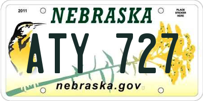 NE license plate ATY727