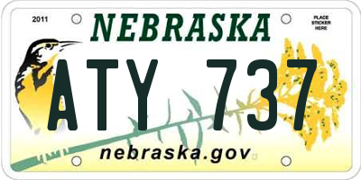NE license plate ATY737