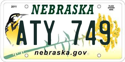 NE license plate ATY749