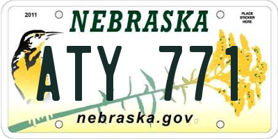 NE license plate ATY771