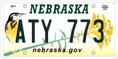 NE license plate ATY773