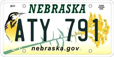 NE license plate ATY791