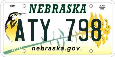 NE license plate ATY798