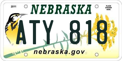 NE license plate ATY818