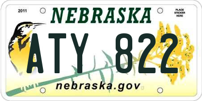 NE license plate ATY822