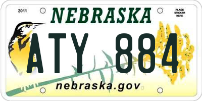 NE license plate ATY884