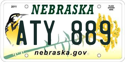 NE license plate ATY889