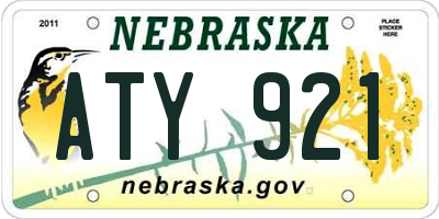 NE license plate ATY921