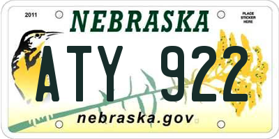 NE license plate ATY922