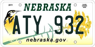 NE license plate ATY932
