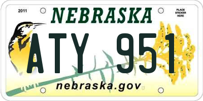 NE license plate ATY951