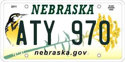 NE license plate ATY970