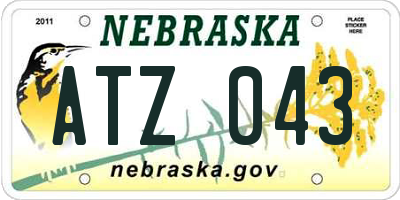 NE license plate ATZ043