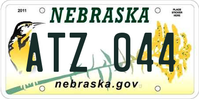 NE license plate ATZ044