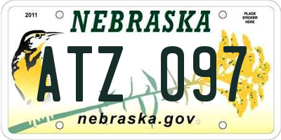 NE license plate ATZ097