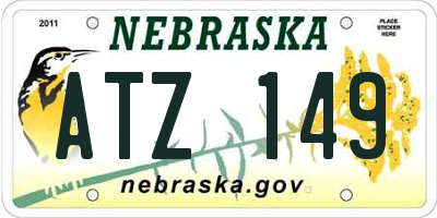 NE license plate ATZ149