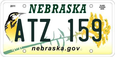 NE license plate ATZ159