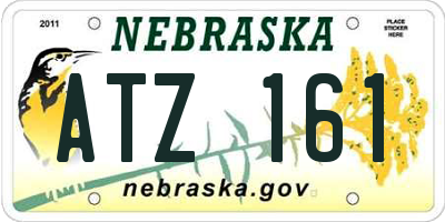 NE license plate ATZ161