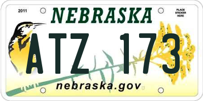 NE license plate ATZ173