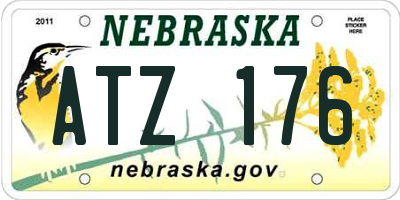 NE license plate ATZ176