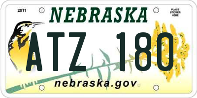 NE license plate ATZ180