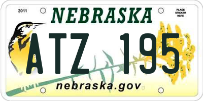 NE license plate ATZ195