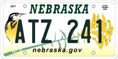 NE license plate ATZ241