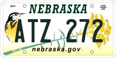 NE license plate ATZ272