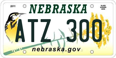 NE license plate ATZ300