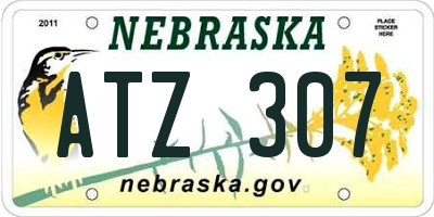 NE license plate ATZ307
