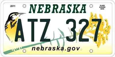 NE license plate ATZ327