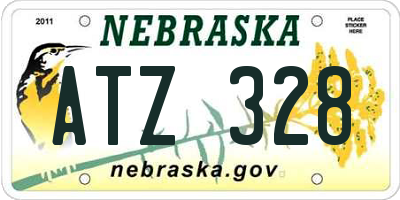 NE license plate ATZ328