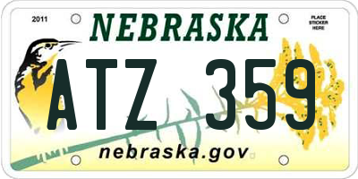 NE license plate ATZ359