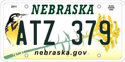 NE license plate ATZ379