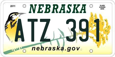 NE license plate ATZ391