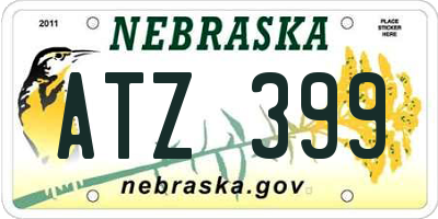 NE license plate ATZ399
