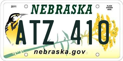 NE license plate ATZ410