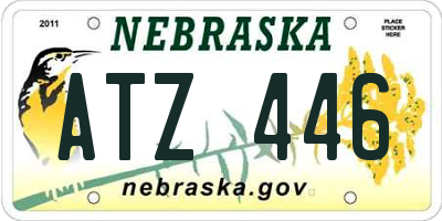 NE license plate ATZ446