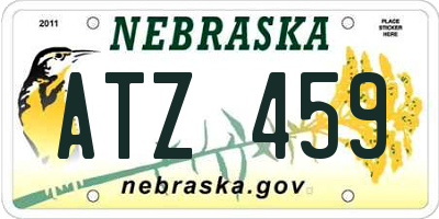 NE license plate ATZ459