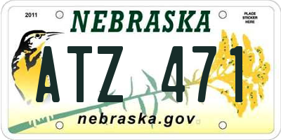 NE license plate ATZ471