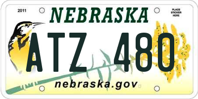 NE license plate ATZ480