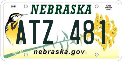 NE license plate ATZ481