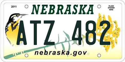NE license plate ATZ482