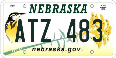 NE license plate ATZ483