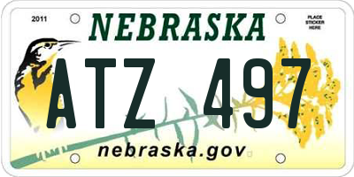 NE license plate ATZ497