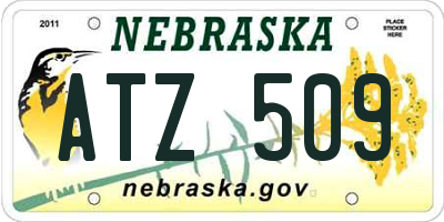 NE license plate ATZ509