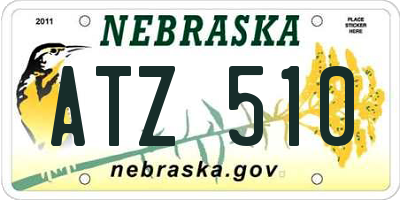 NE license plate ATZ510